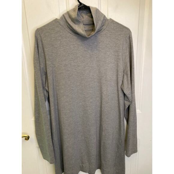 J. Jill Luxe Supima Turtleneck Tunic Heather Grey Size Large - Picture 6 of 6